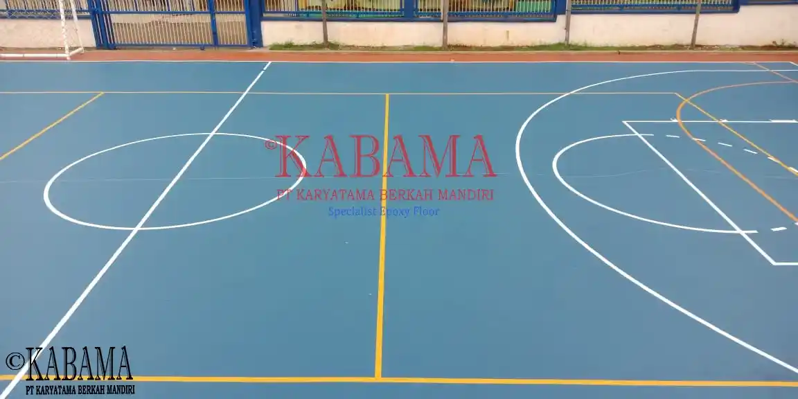 Dokumentasi proyek cat lapangan olahraga