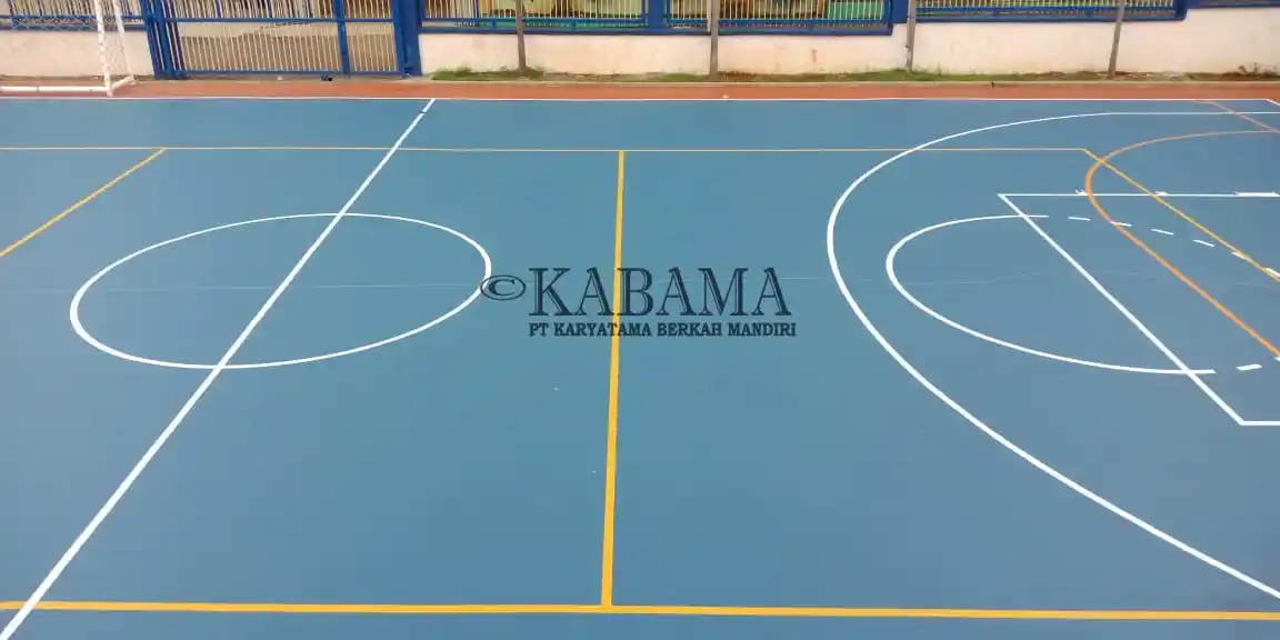 Dokumentasi proyek cat lapangan olahraga