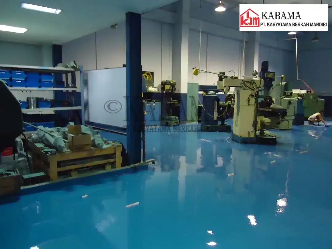 Epoxy Lantai Bengkel Permesinan